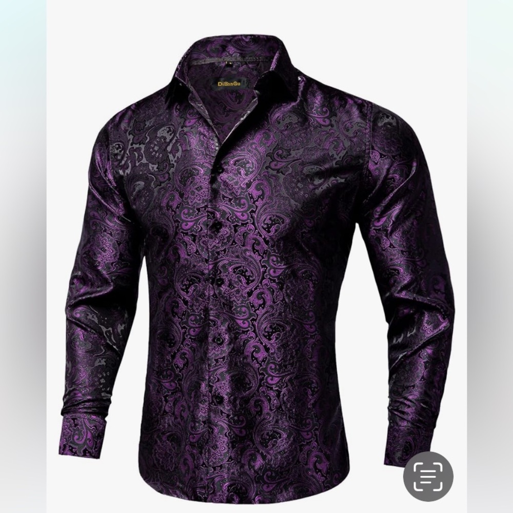 Men's DiBanGu Purple Dress Shirt